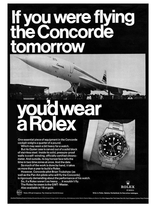 Rolex GMT-Master ad from 1969