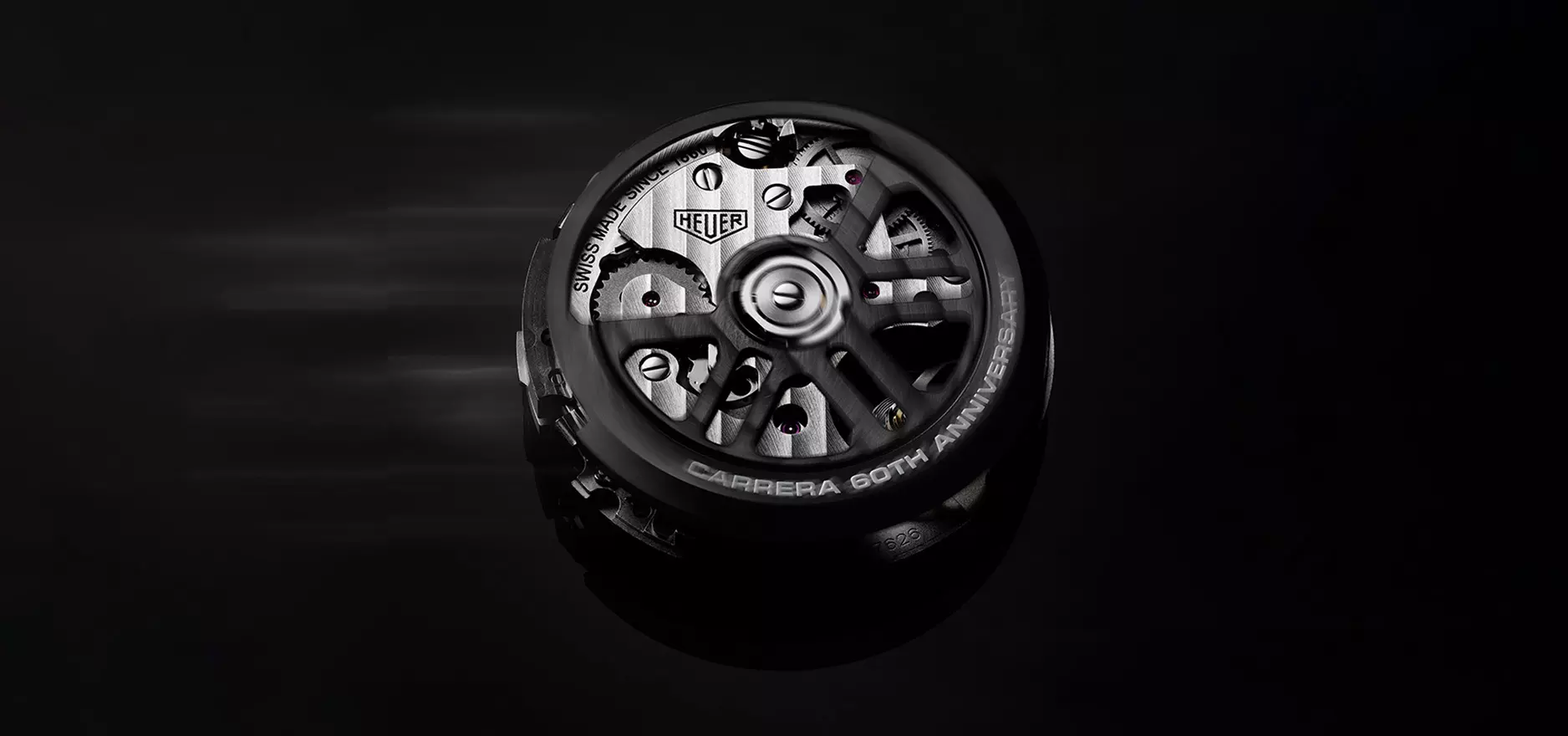 The Heuer 02 Calibre for TAG Heuer's Carrera Chronograph 60th Anniversary has an engraving on the rotor.