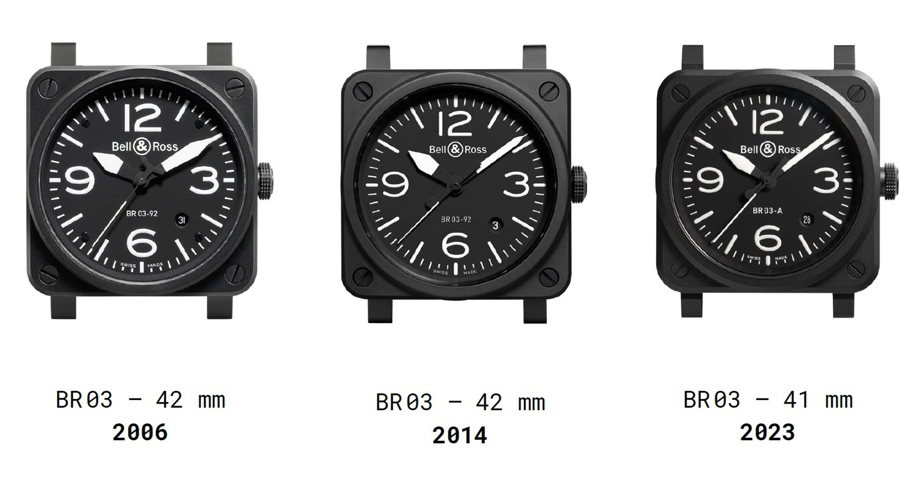 The Bell & Ross BR 03 collection has evolved over the years.