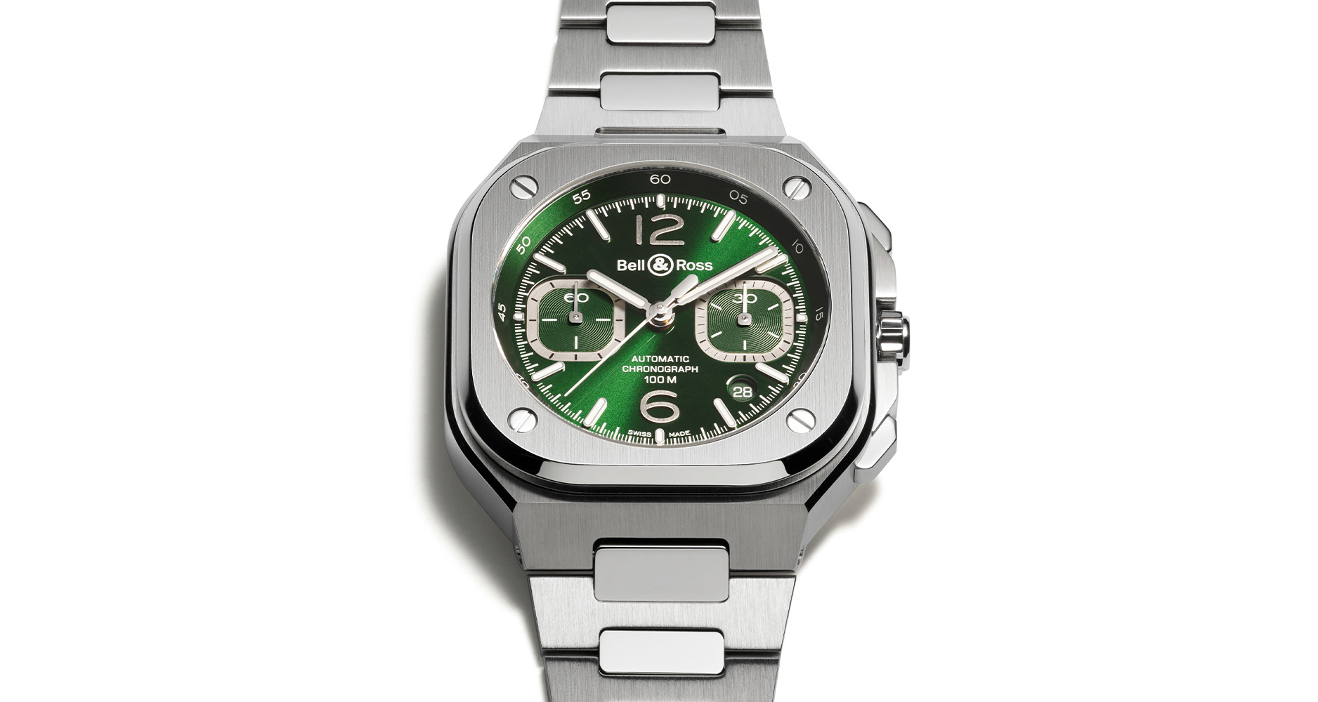 The Bell & Ross BR 05 Chrono Green Steel.