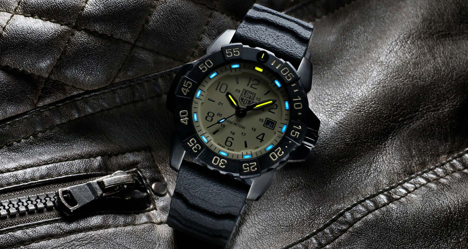 The Luminox Navy SEAL Foundation Series watches have Carbonox cases with Luminox Light Technology on the dials.
