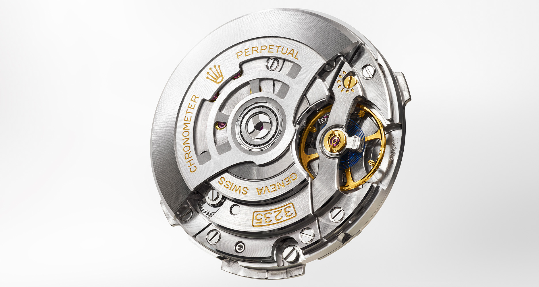 The Rolex Calibre 3235 used in the RLX titanium Yacht-Master 42.