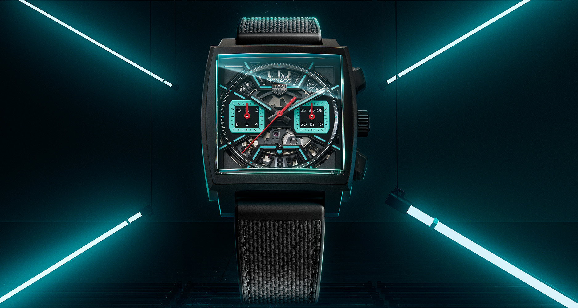 The hot favourite is the TAG Heuer Monaco Skeleton in black DLC-coated titanium with turquoise dial.