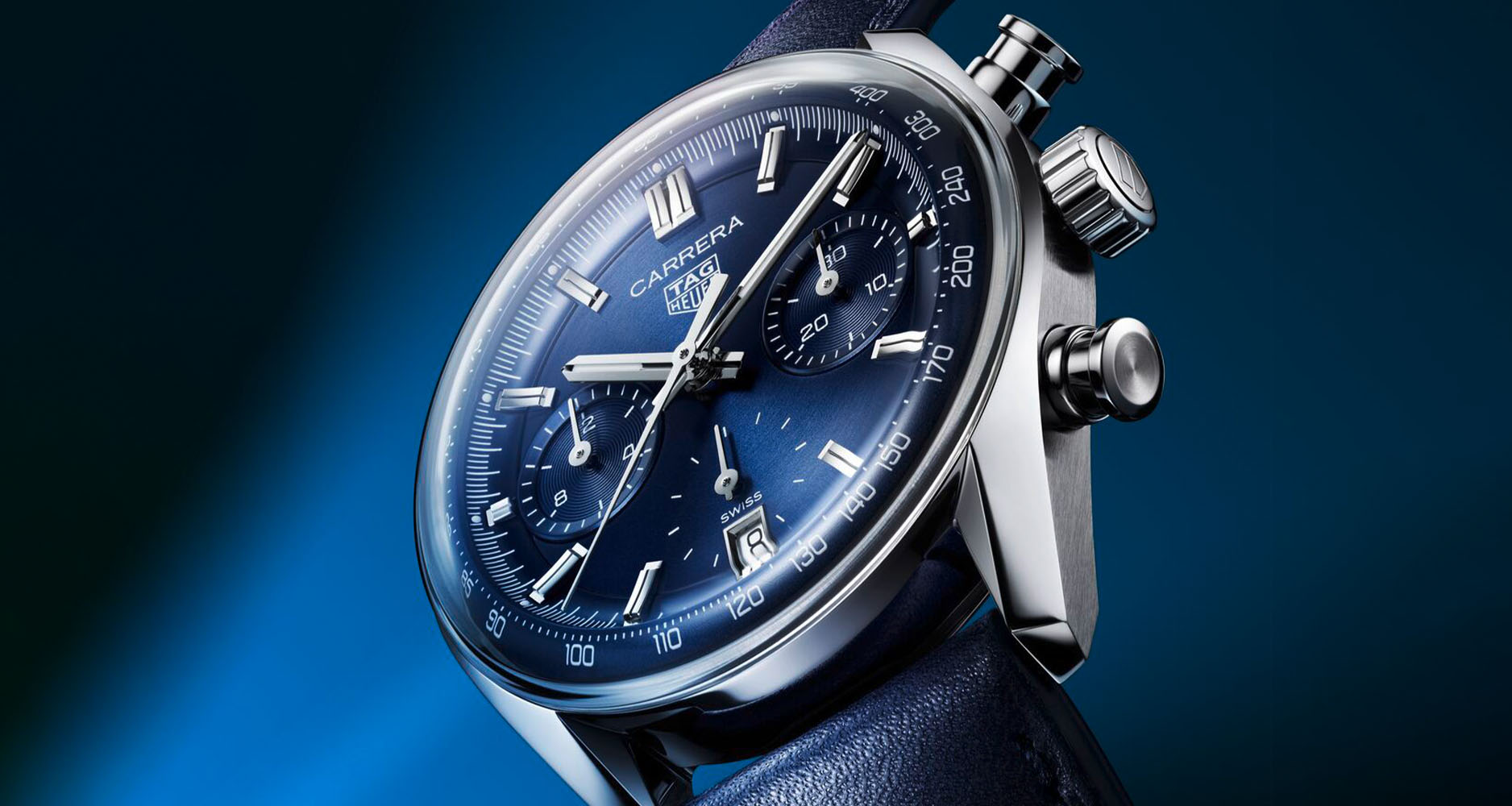 The design of the TAG Heuer Carrera Glassbox Chronograph is an evolution of Jack Heuer's original design.