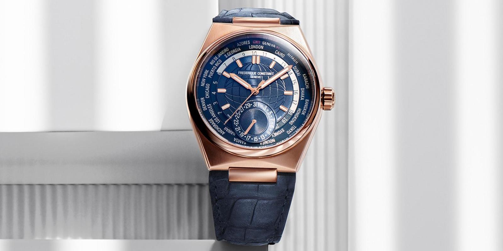 The Frédérique Constant Highlife Worldtimer Manufacture 35th Anniversary limited edition in rose gold.